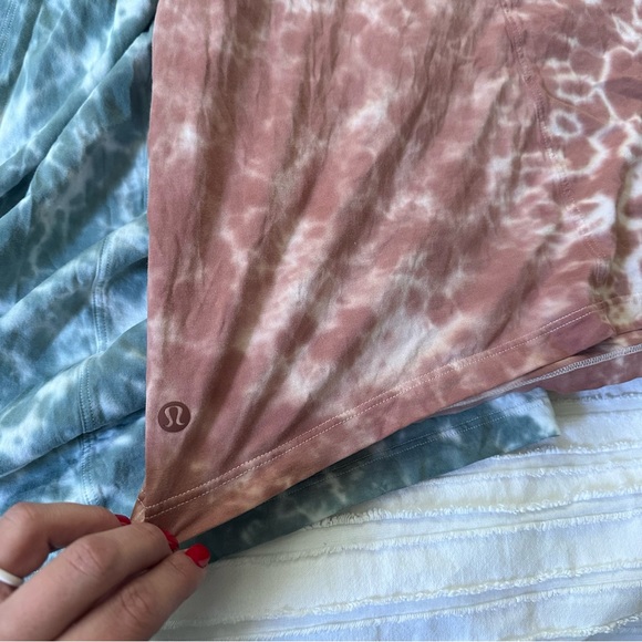 Lululemon All Yours Tank Pink Green tie-dye muscle Tank Tops Sold together set - Picture 3 of 4